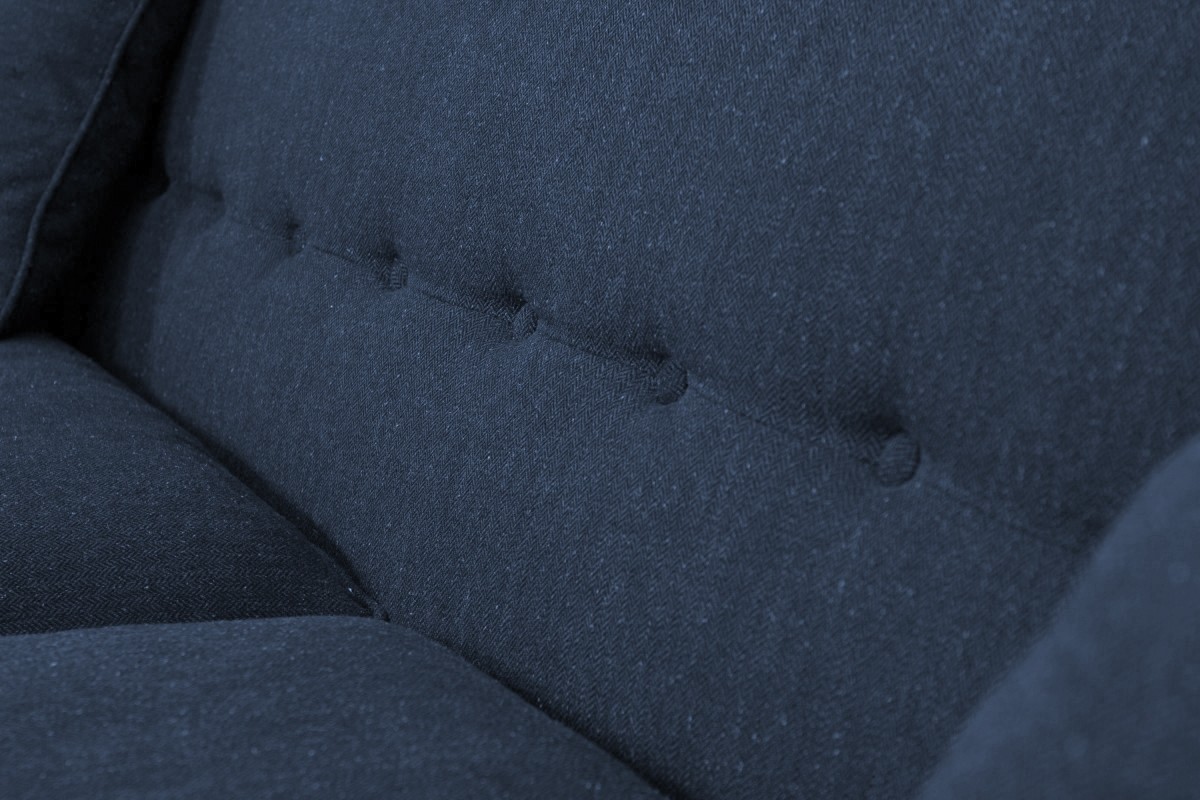 Herringbone Blue Sofa